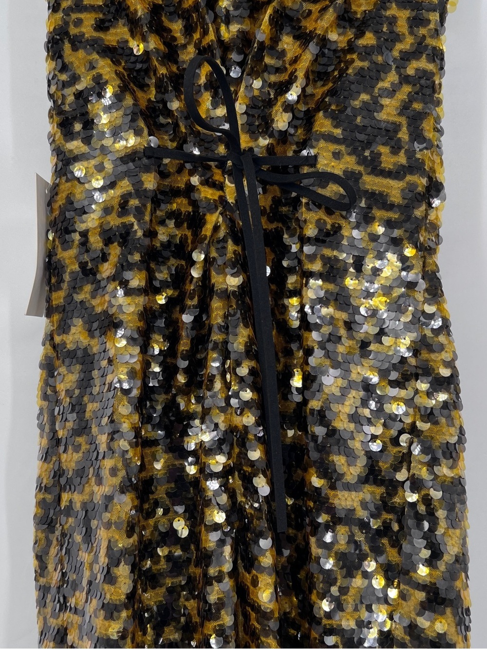 STAUD TURMERIC Cece Sequined Strapless Maxi Dress Strapless Gold Evening Gown 6 - Picture 8 of 16